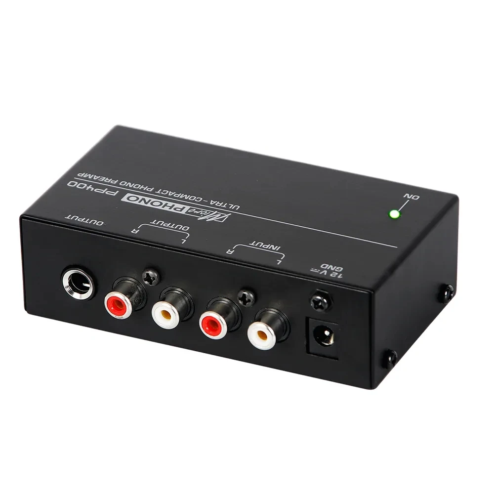 Professional 4-Channel Stereo Mini Audio Headphone Amplifier with 12V Power Adapter and Noise Cancelling Feature
