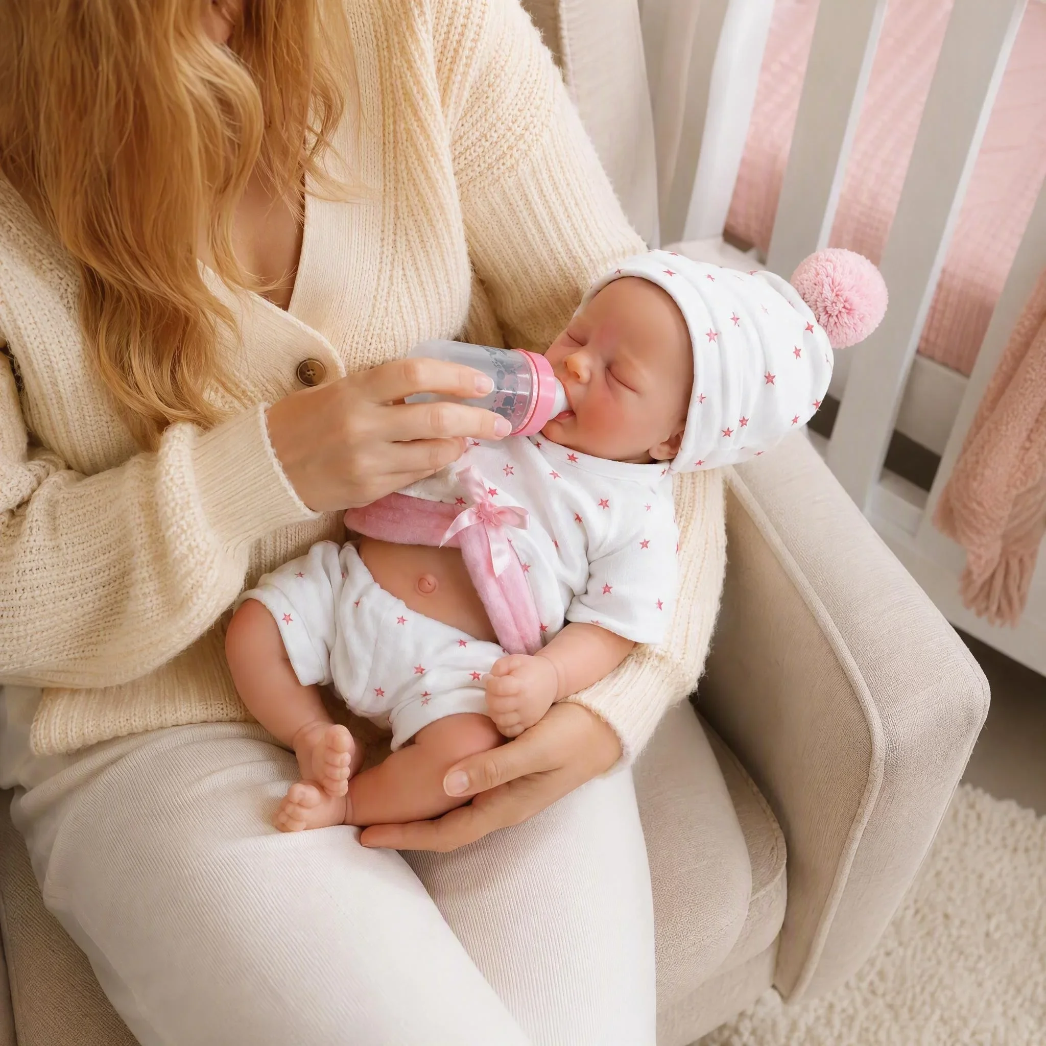 NPK 13Inch Reborn August Made of Solid Silicone Mouth Can Openable Super Soft Squishy Elastic Lifelike Simulation Baby Doll