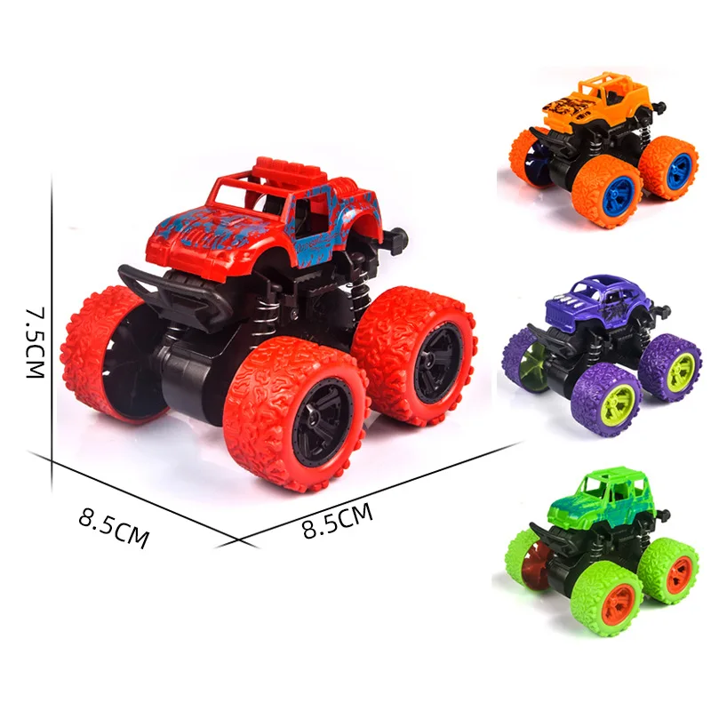 New Mini Inertial off-Road Vehicle Four-Wheel-Drive Plastic Children Toy Car Pull Back Stunt Car DS29