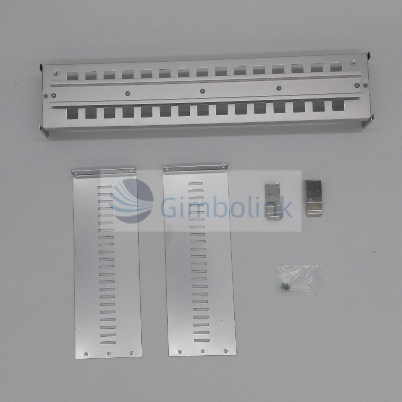 Retail Top Quality Fiber Optic 19 inch Rackmount Din Rail kit Aluminum Alloy Adjustable Rack Mount Din Rail Shelf Silver Color