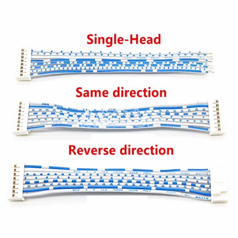 5pcs HY 2.0mm Pitch Connector Cable Length 10/20/30CM Blue and White HY2.0 Plug Line 2P/3P/4P/5P/6P/7P/8P/9P/10P/11P/12Pin