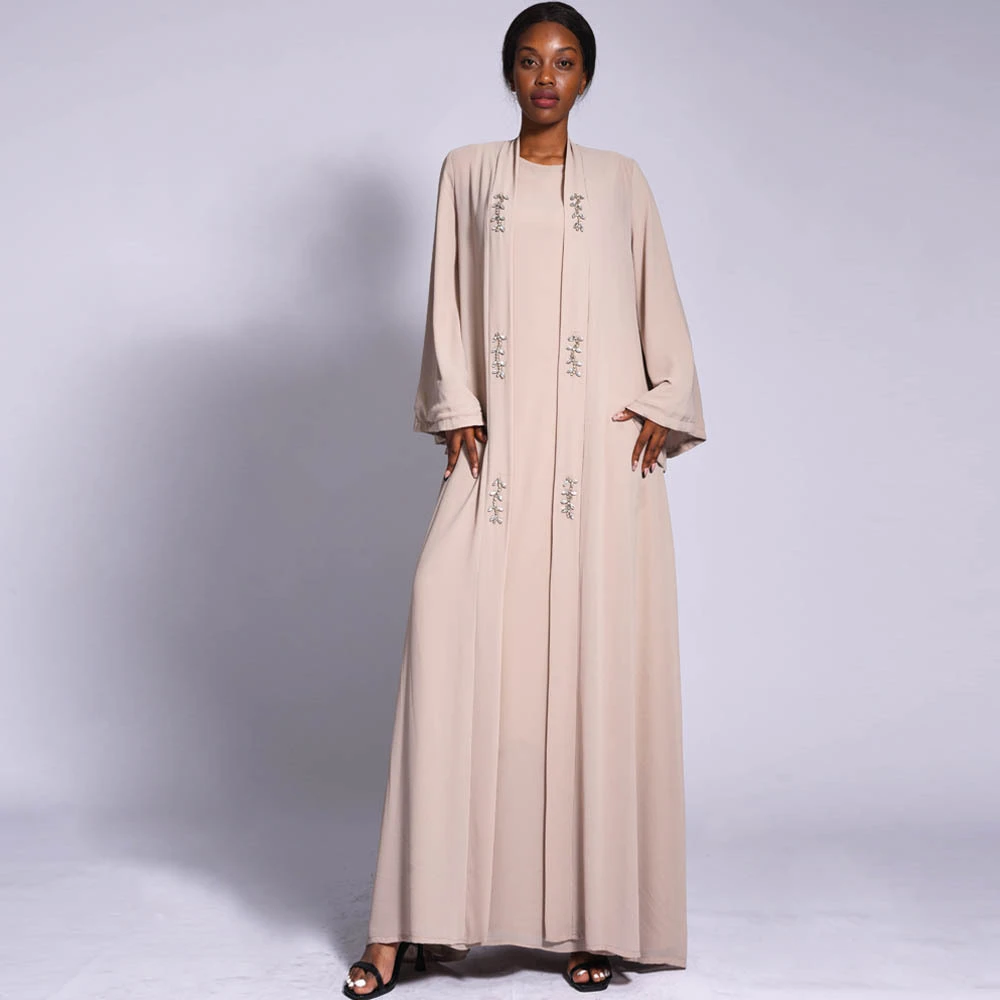 

Women Muslim Open Abayas Cardigan Maxi Dress Fashion Summer Dubai Kimono Robe Arab Islam Gown