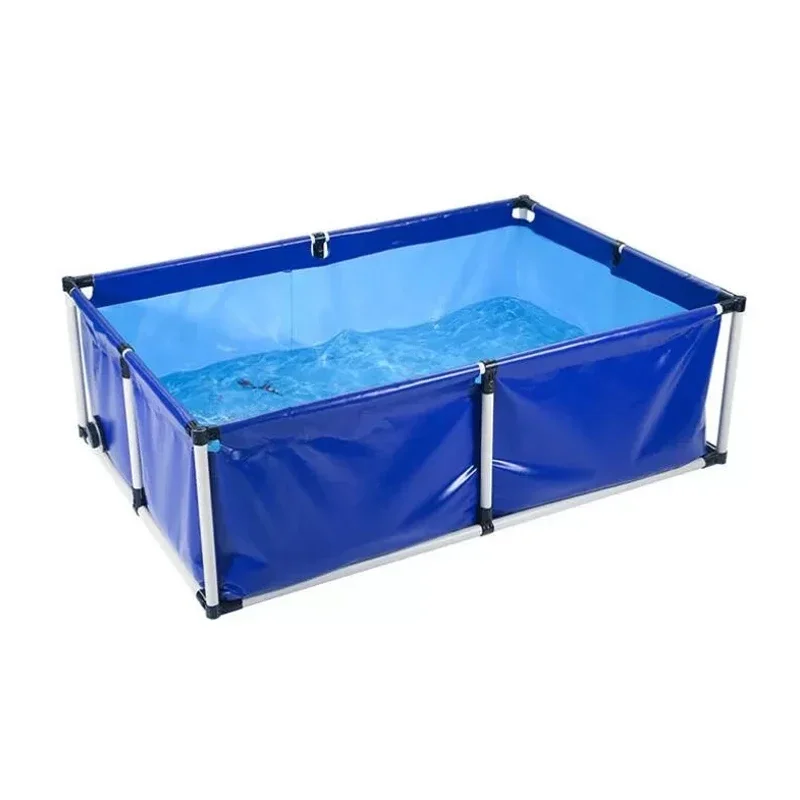 Canvas Fish Pond Swimming Pool Outdoor Breeding Household Reservoir Large Thickened Fish Raising Tank with Stand