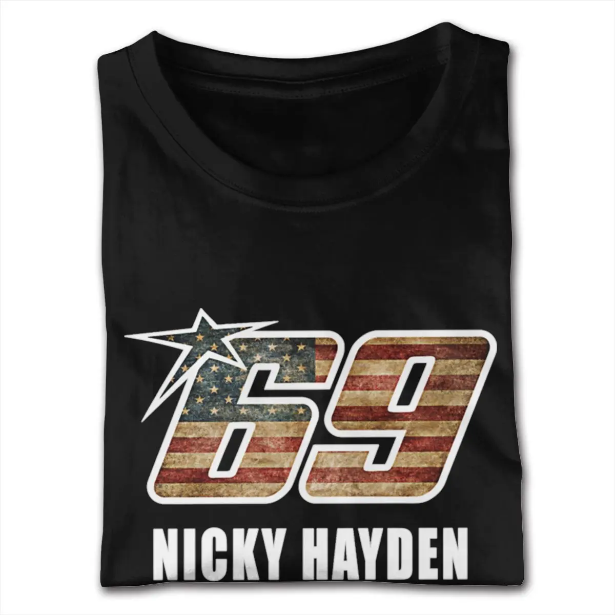 تي شيرت رجالي رسمي بأكمام قصيرة وياقة دائرية من القطن الطبيعي نيكي هايدن 69