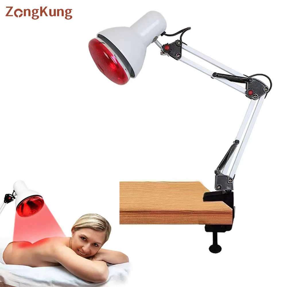 

Clip-on Style Infrared Heat Physiotherapy Lamp Pain Relief Speed Up Wound Healing 180° Adjustable Anti-scald Health Care Lamp