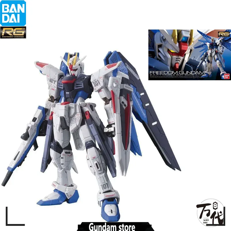 

Genuine BANDAI ANIME ORIGINA FREEDOM GUNDAM RG 1/144 ZGMF-X10A ASSEMBLY MODEL TOYS ACTION FIGURE GIFT COLLECTIBLE ORNAMENTS KID