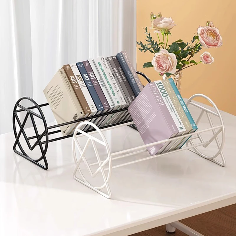 Bedroom Metal Magazine Racks Modern Storage Closet White Magazine Racks Mobile Display Estante Para Livros Modular Furnitures