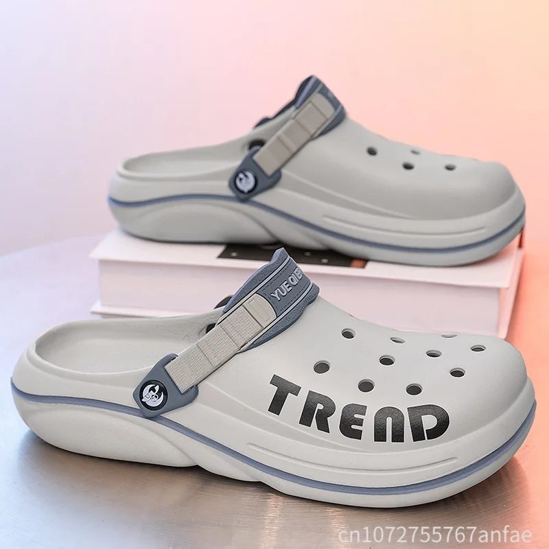 

Men's Outdoor Beach Shoes Breathable Hollow out Design Thick Bottom Sandals Comfortable EVA Material round Toe Casual Style