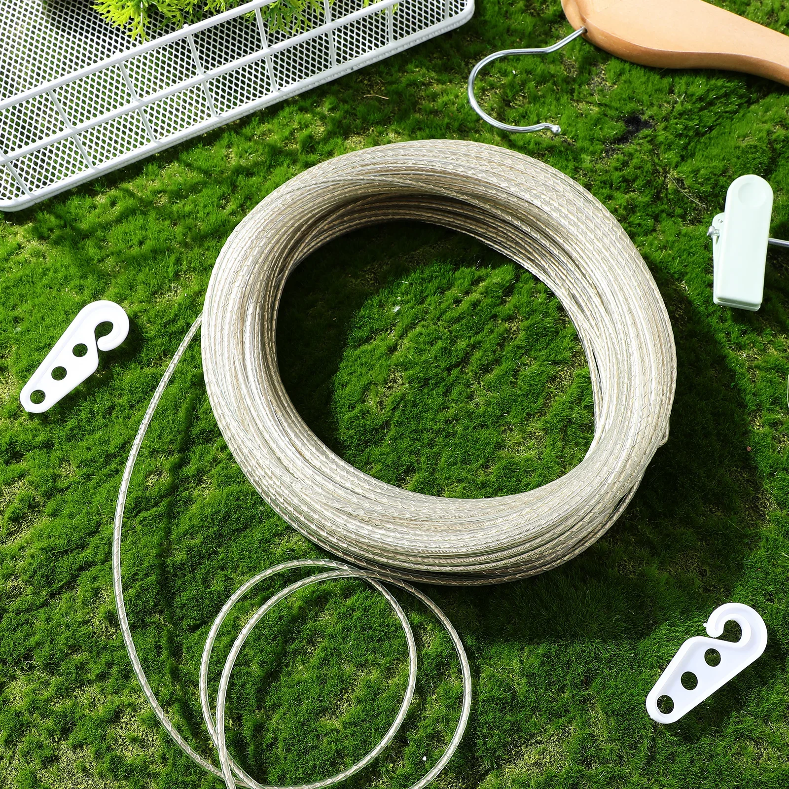 50M Clothes Line Outdoor Heavy Duty Washing Line for Camping Travel Windproof Drying Clothes Rope Outdoor Clothesline