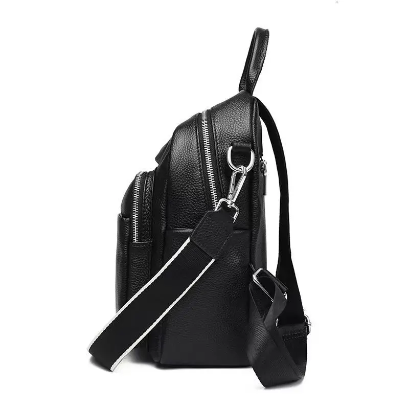 2027 New Fashion Luxury Brand Cow Genuine Leather Women Backpacks Female Ladies Girl Student Korean Casual Designer Backpack