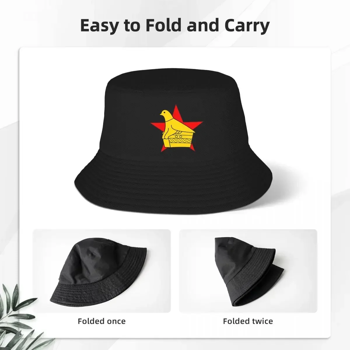 Zimbabwe Cricket Board Custom Sticker Bucket Hats Panama For Man Woman Bob Hats Cool Fisherman Hats Summer Beach Fishing Caps