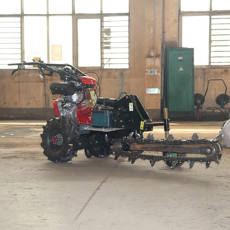 SDJG 15HP Trencher with Chain Saw Ditching Trenching Machine Mini Trencher Machine