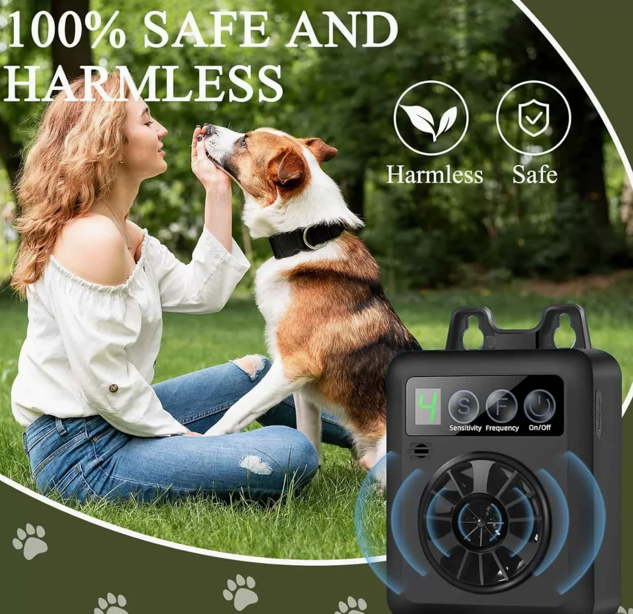 

Pet Dog Repeller Pet Dog Training Ultrasonic Equipment Anti Barking Stop Barking for Living Room Outdoor Training