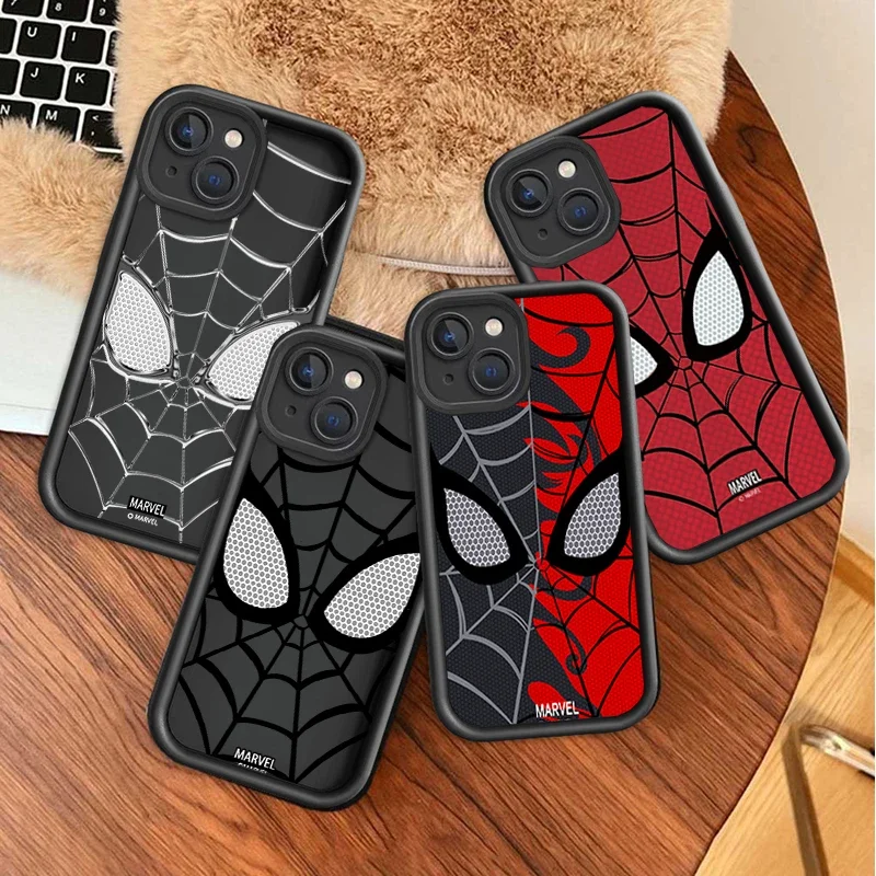 حافظة لهاتف شاومي MI 17 Pro Max 15T 15 Ultra 14T 13 POCO F7 X7 M7 X5 F5 X6 PRO M6 X4 GT NFC C40 5G غطاء عيون الرجل العنكبوت #2