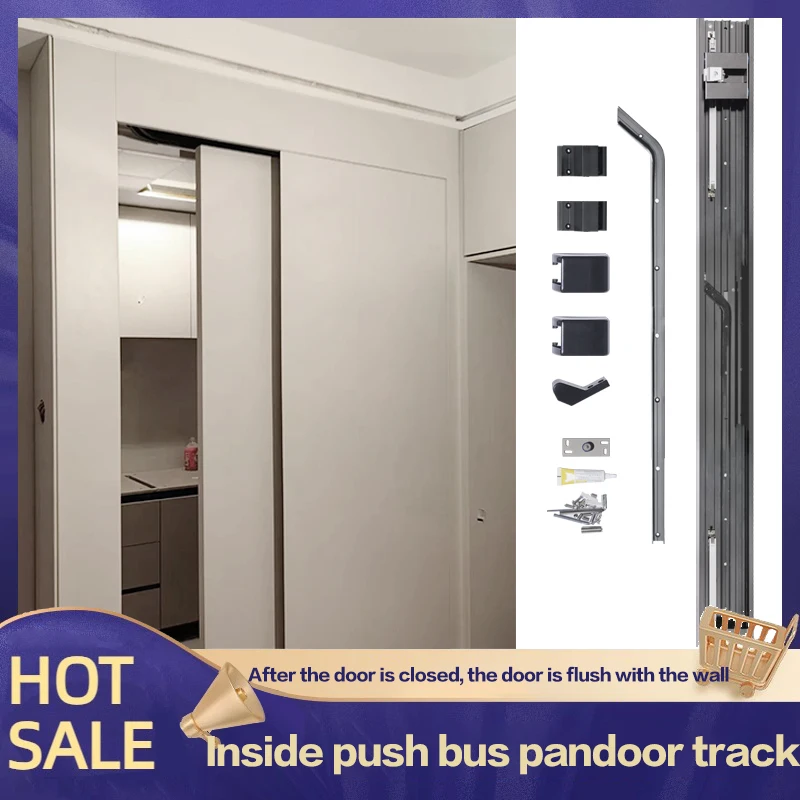 

Inner Push Hidden Bus Sliding Door Room Door Track Plane Partition Change Track Invisible Sliding Door Slide Rail Hardware