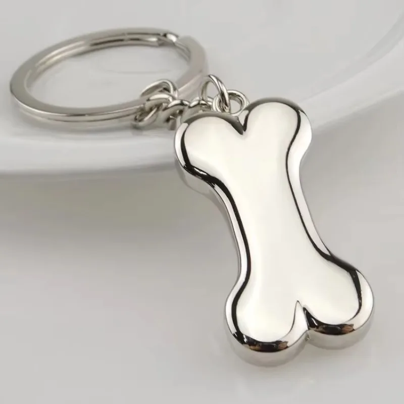 Hot Dog Bone keychains Pendent key ring animal pet dog key chain Keyring Jewelry