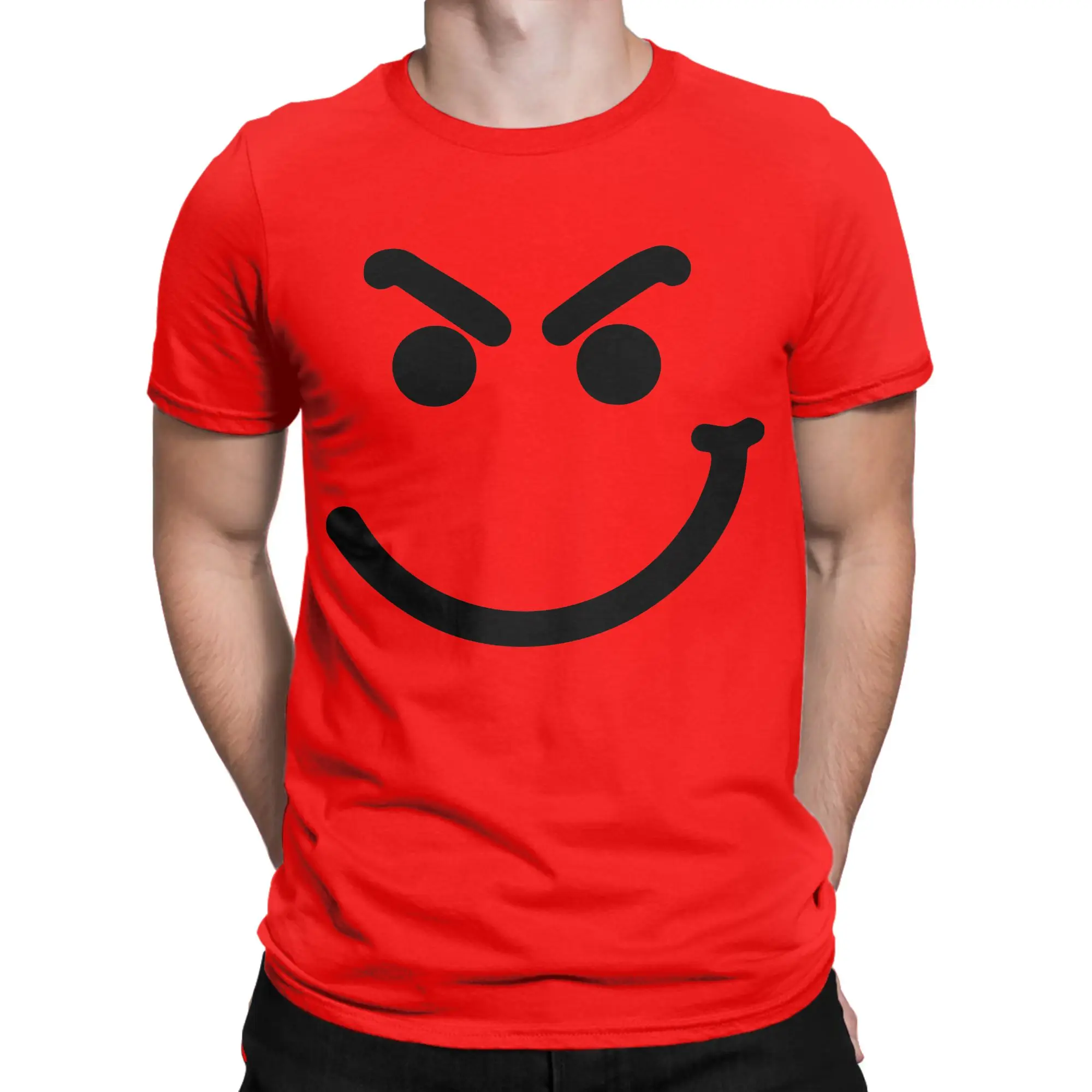 Smiley Face Have a Nice Day Bons Jovis Rock Music  T Shirt Men's Cotton Tops Shirts Streetwear  Round Neck Short Sleeve