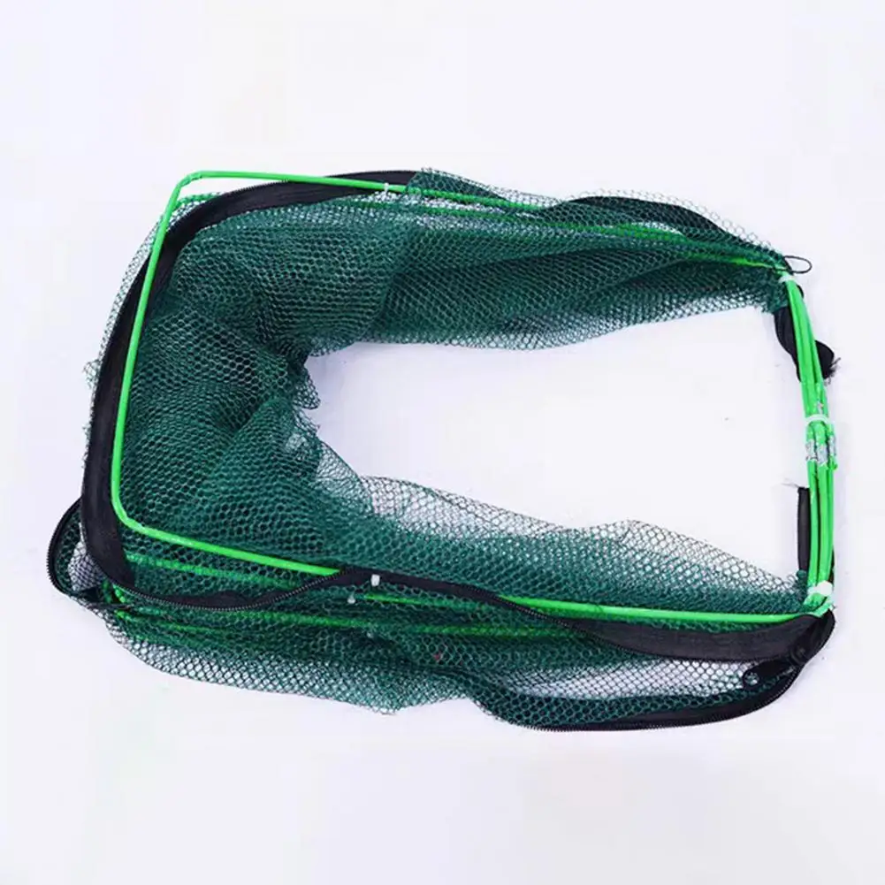 Foldable Fishing Trap Fishing Mesh Net with Steel Wire Fishing Cage for Shrimp Crab Minnow Outdoor Recreational Fish Gear