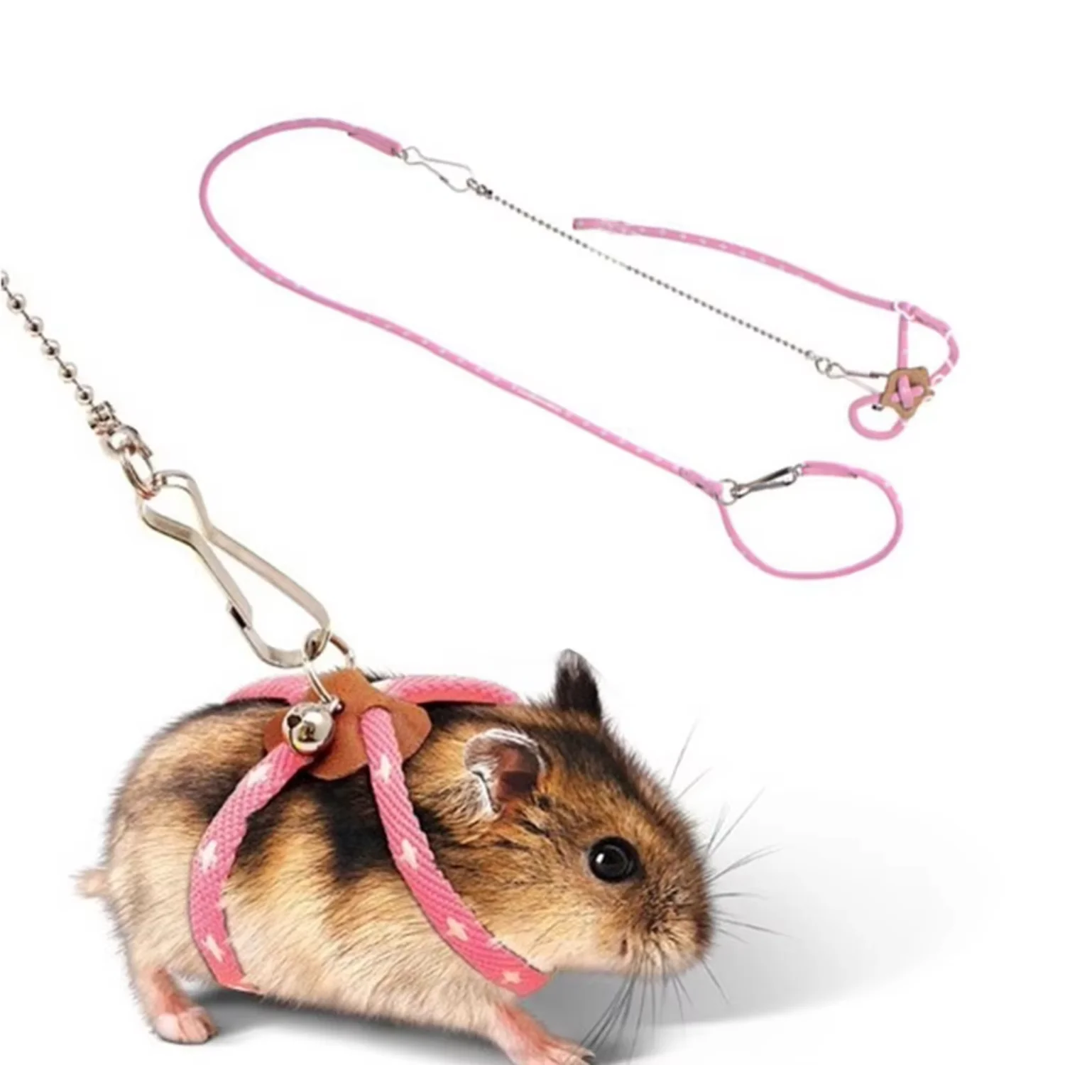 Pet Traction Rope Adjustable Soft Anti-bite Harness Leash With Bell  Bird Parrot Mouse Hamster Rat Pet Supplies Ferret harness