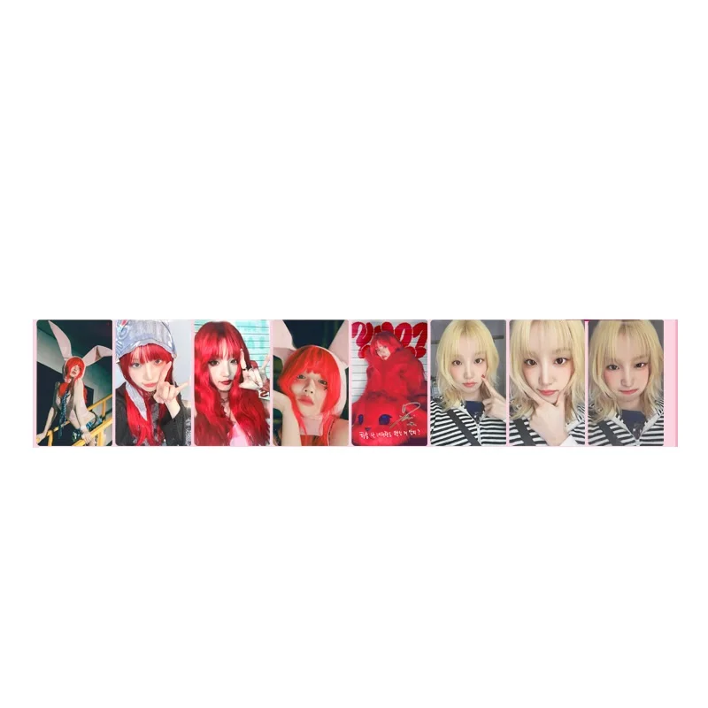 8PCS Kpop Lomo Cards SOLO Photocard First Album Photo Print Cards Red Fashion Postcard Set Fans Collection