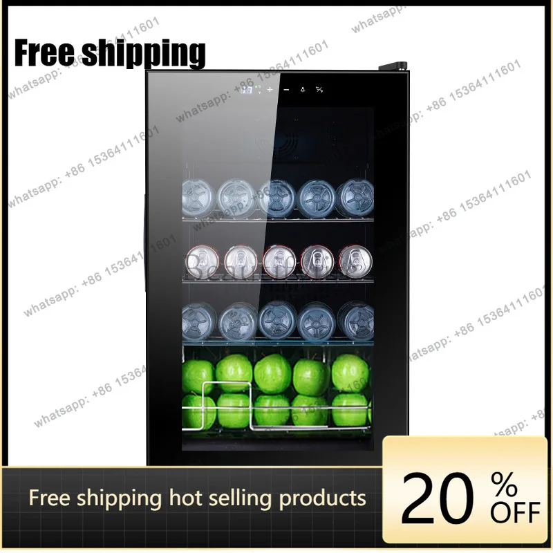 Household freezer glass door air-cooled small apartment fresh-keeping refrigerator can be customized