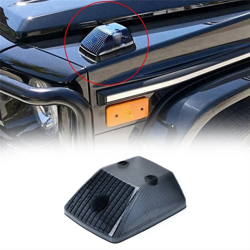 2Pcs Front Wing Turn Signal Smoked Lens Cover A4638260057 For Mercedes Benz W463 G-Class 1986-2018 Corner Light Shell Parts