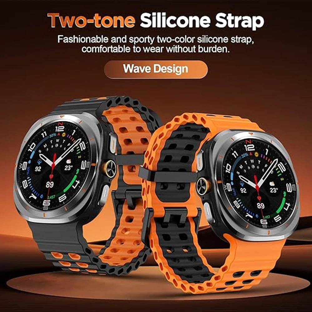 Marine Band für Samsung Galaxy Watch Ultra 47 mm Zubehör Handgelenk Ozean Gürtel Sport Armband Correa Galaxy Watch 7 Ultra Riemen