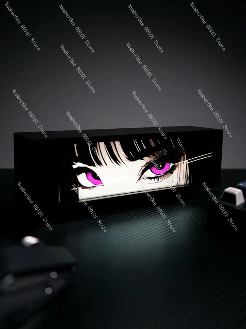 Modern Industrial Style Desk Lamp, Desktop Atmosphere Light and Anime Night Light, Decorative Gift for Gamers and Boys
