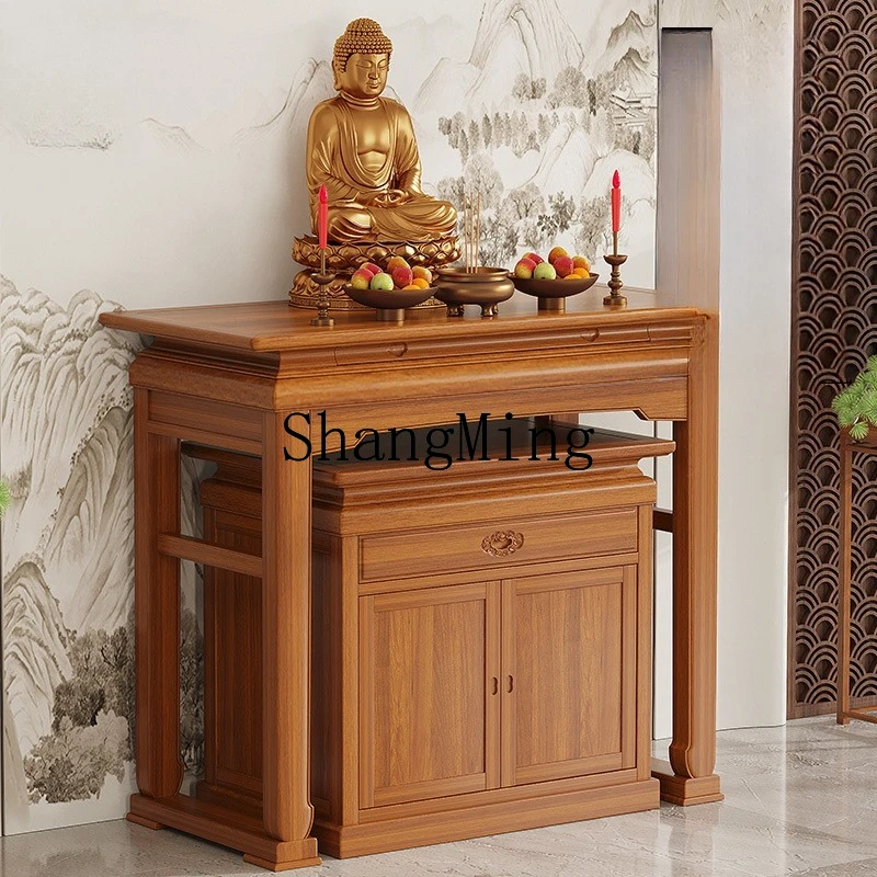 

DHY table incense table household hall solid wood Guan Gong modern simple Bodhisattva altar