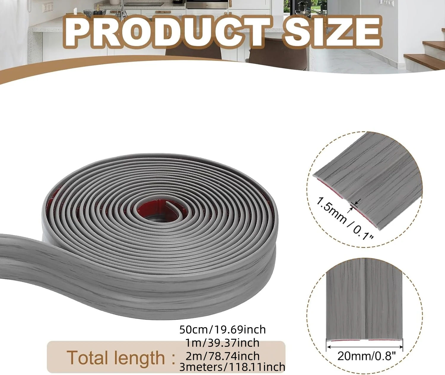 1PC 0.5/1/2/3/6m Wall Corner Protector，Self Adhesive Wall Corner Guard Edge Protector
