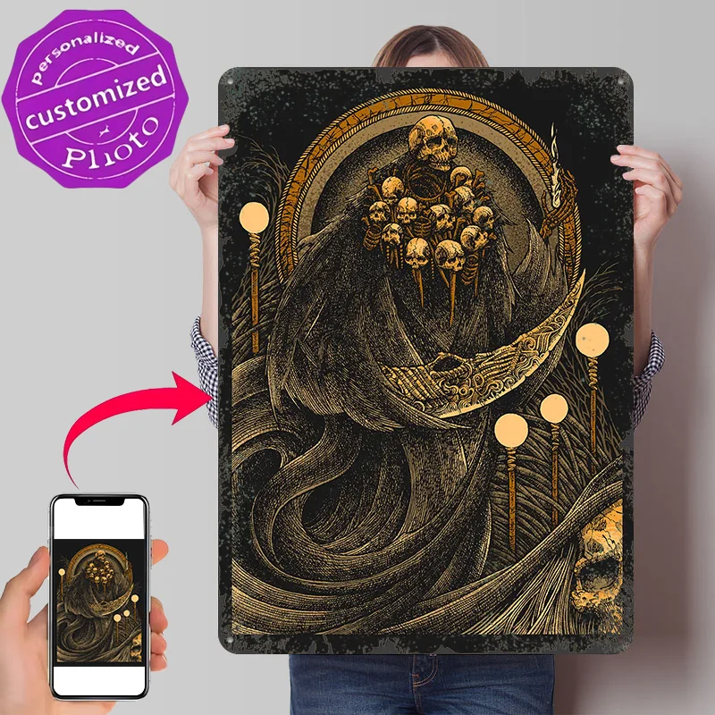 Hollow Soul 3D Printed Texture Poster Personalized Wall Art Retro Metal Tin Signs for Modern Home Decoration Luxury Wand Deko
