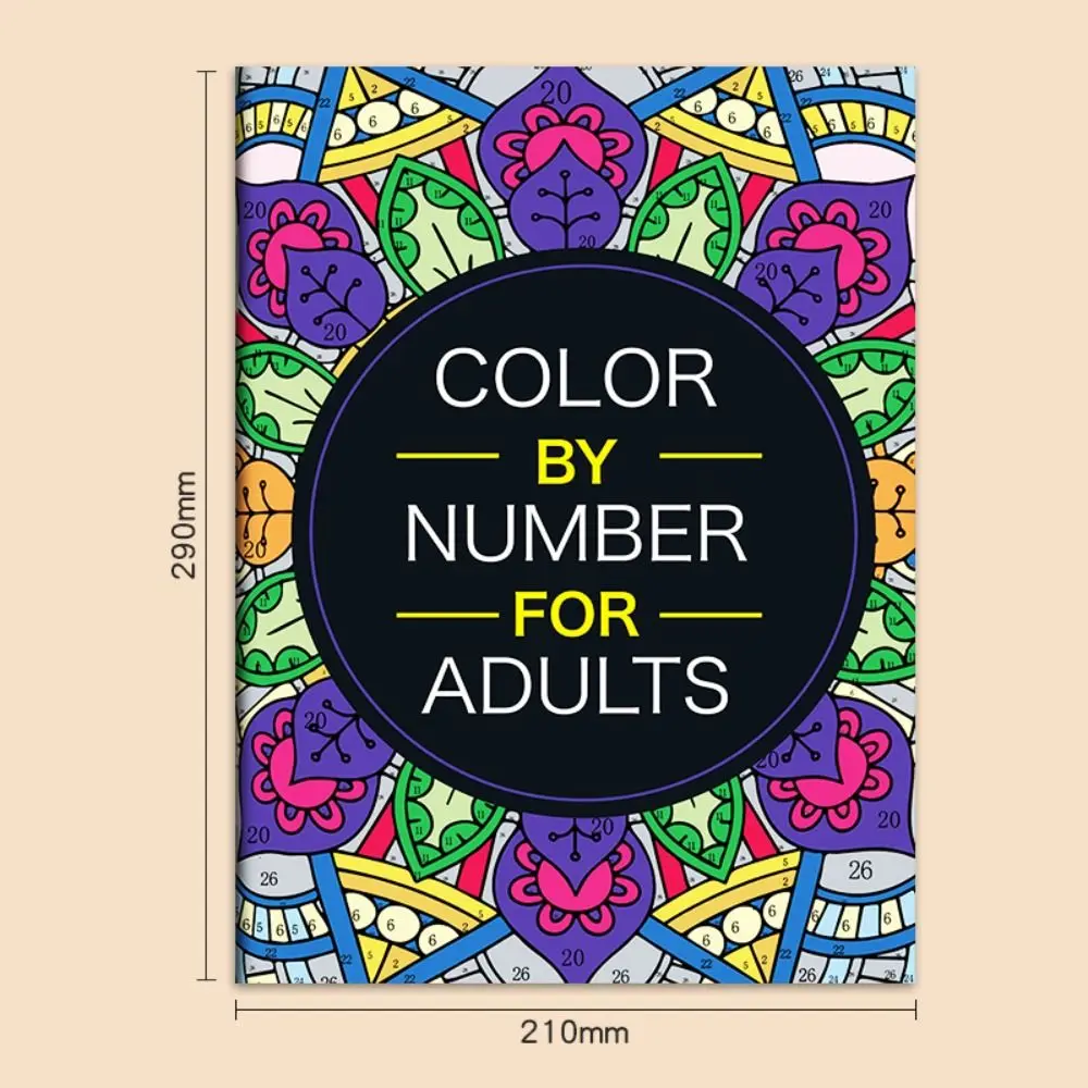 DIY Painting Color By Number Book Hand Drawn Number Painting Artistic Coloring Book Anti-Stress Relaxation Drawing Painting Book