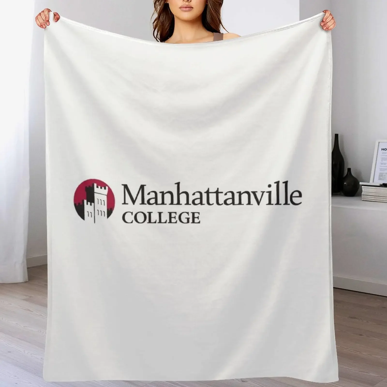 

Manhattanville -merch Throw Blanket Cute for winter Blankets