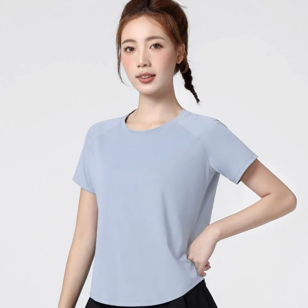 

Short-Sleeved Professional Running Colothes Quick-Drying Material Lightweight Yoga Clothes Comfortable Fit Breathable Fabric