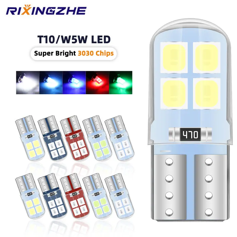 6PCS T10 W5W Led Cob Car Light Led Auto Automobiles Reading Dome Wedge License Plate Bulb Lamp DRL Car Styling Dome Read Light