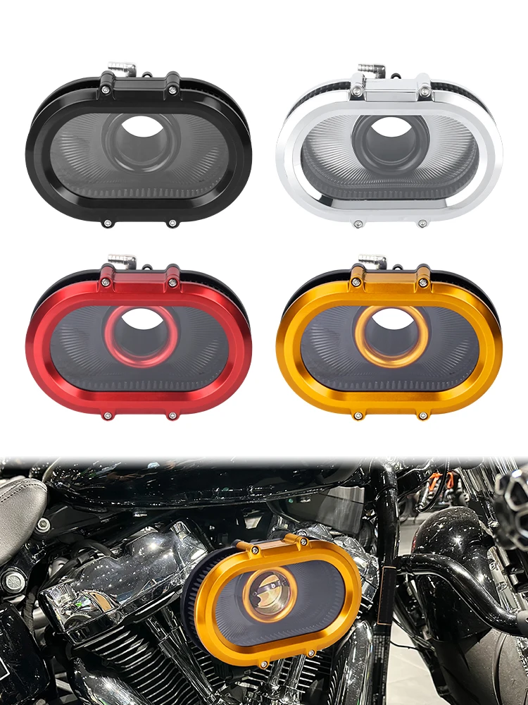 Motorrad-Luftfilter, ovaler, runder Luftreiniger für Harley Touring Road Street Glide 2023.5-26 Softail FXBR FLFB FXLRS 25-26