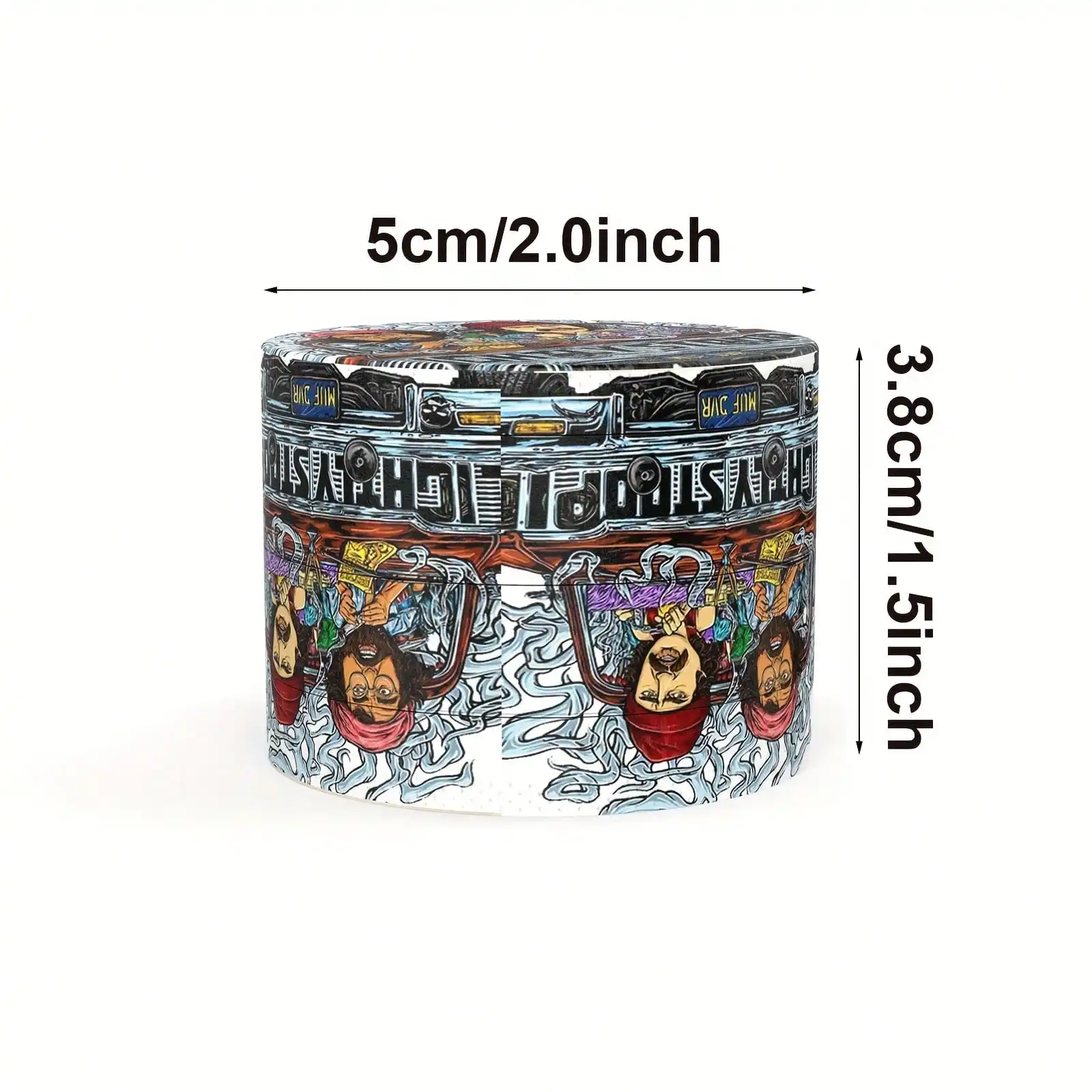 4-Layer Zinc Alloy Metal Grinder, 50mm In Diameter - Colorful Artwork With Iconic Characters for Grinding Spices Gift