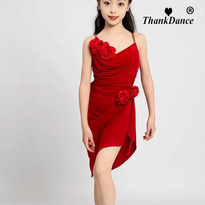 ชุดเต้นรำละตินสำหรับเด็ก ชุดเต้นรำละตินสำหรับเด็กผู้หญิง ชุดเต้นรำละตินอเมริกันสำหรับเด็ก