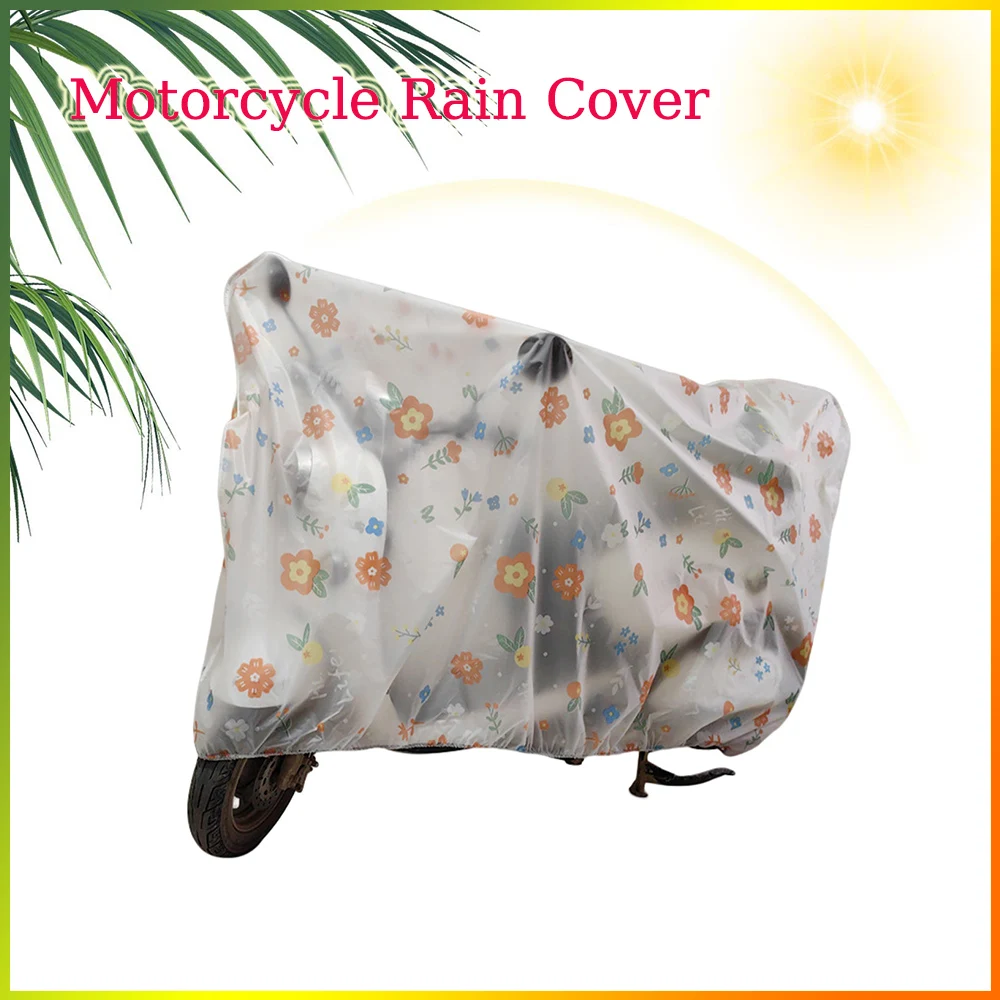 Motorbike Dust Cover Rainproof Protective Cover All Season Universal Cover Outdoor Motorcycle Cover Cute Cartoon Pattern Outdoor