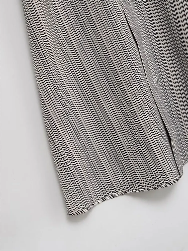 2025 Abito estivo casual chic da donna Abito lungo con volant a righe Abito lungo da festa di nuova moda