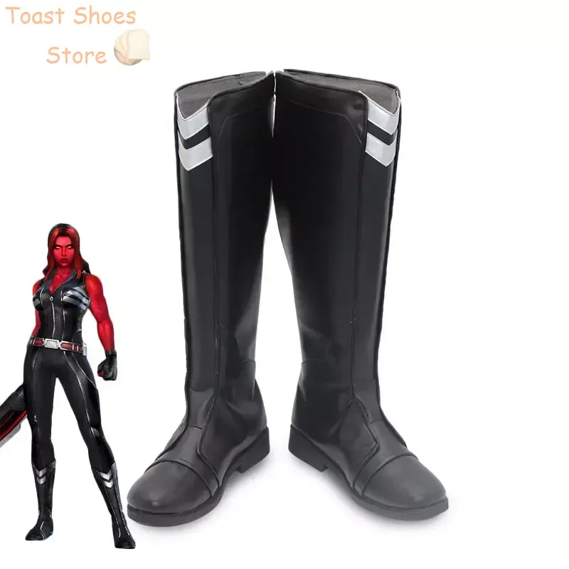 Jennifer susan walters cosplay schuhe halloween karnevals stiefel anime pu lederschuhe cosplay requisiten kostüm prop