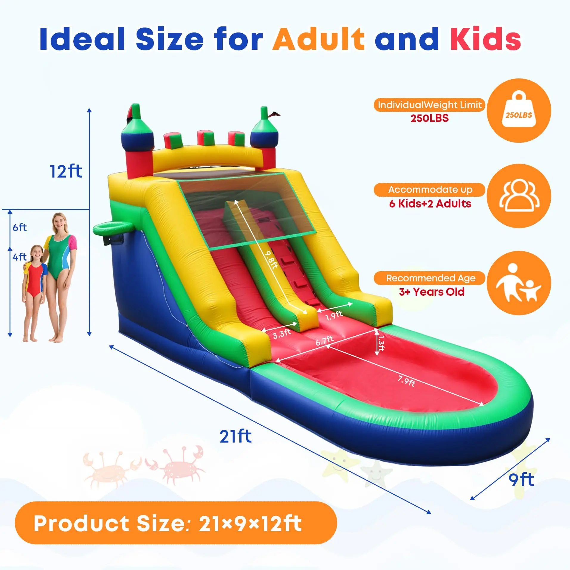 Waterslide Pool Commercial Inflatable Water Slide Big Cheap Wet Bounce House Jumper Bouncy Castle Bouncer for Kids Party