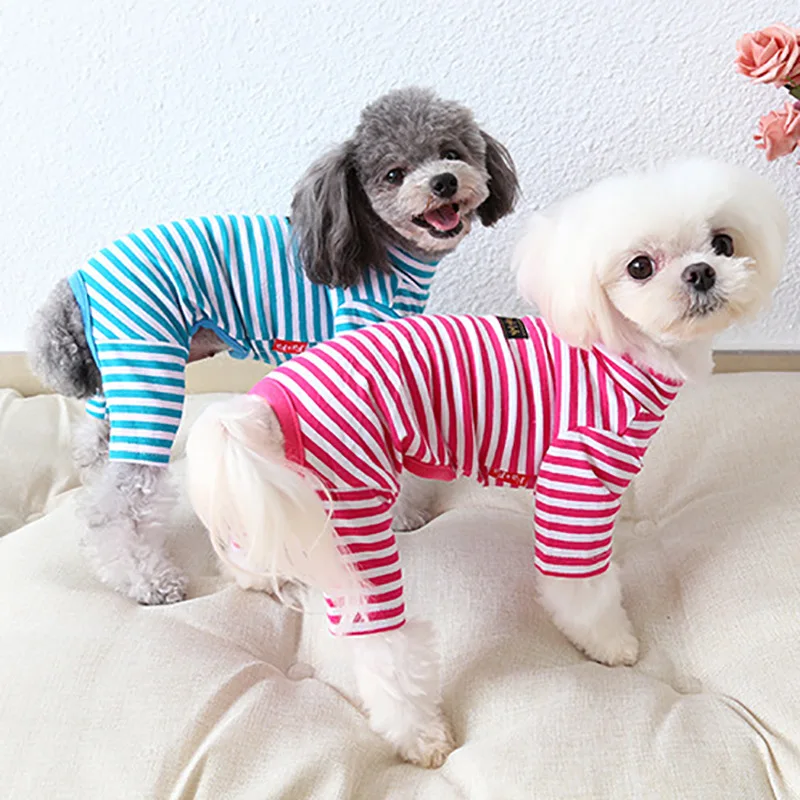 

Mutihome 2026 Spring/summer Pure Cotton Eight Color Striped Leggings Pet Clothes Dog Clothes Pajamas For Pets Dog Clothes