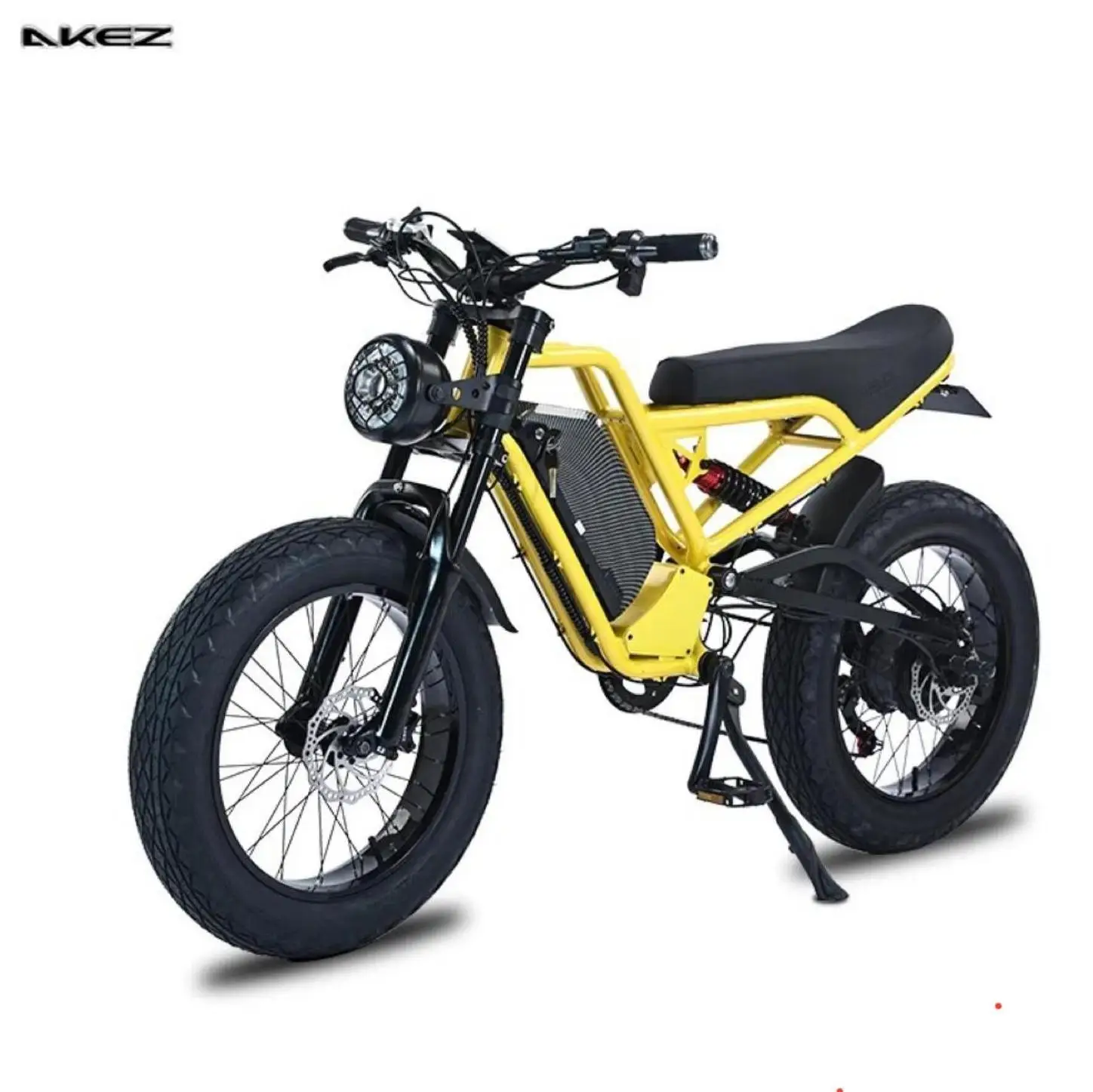 AKEZ Electric Bicycle 18AH 1500W 48V Adult Mountain Ebike 20 Inch Mountain Moped Men's Road Hydraulic Oil Brake Electric Bike