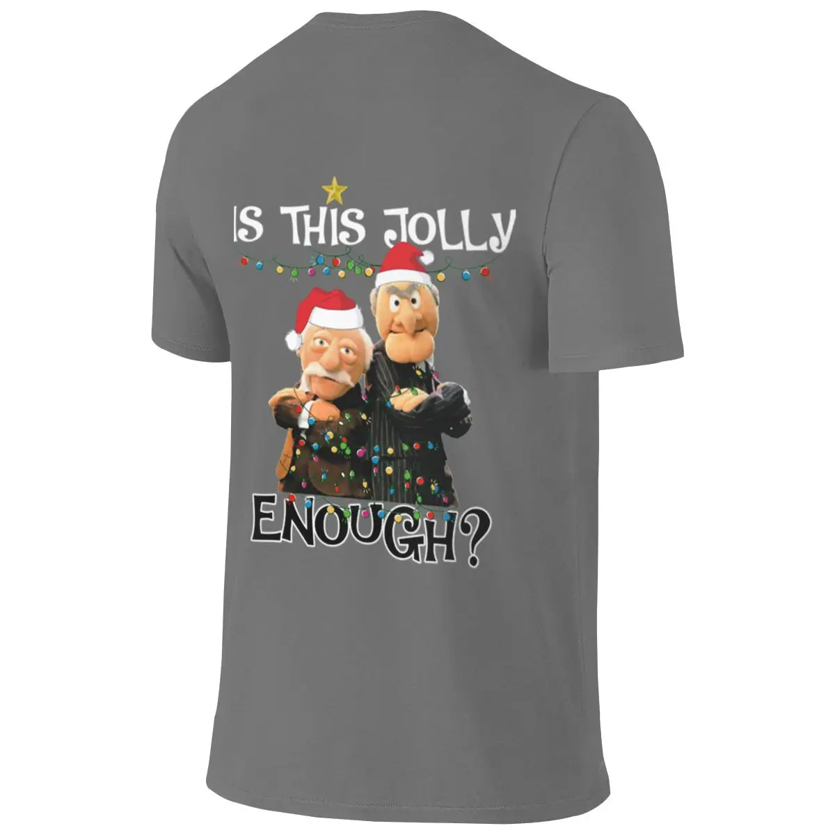 Is This Jolly Enough Christmas Flattering For All Body Types Reversible T-shirt Casual Versatile Morandi Colors T-shirt