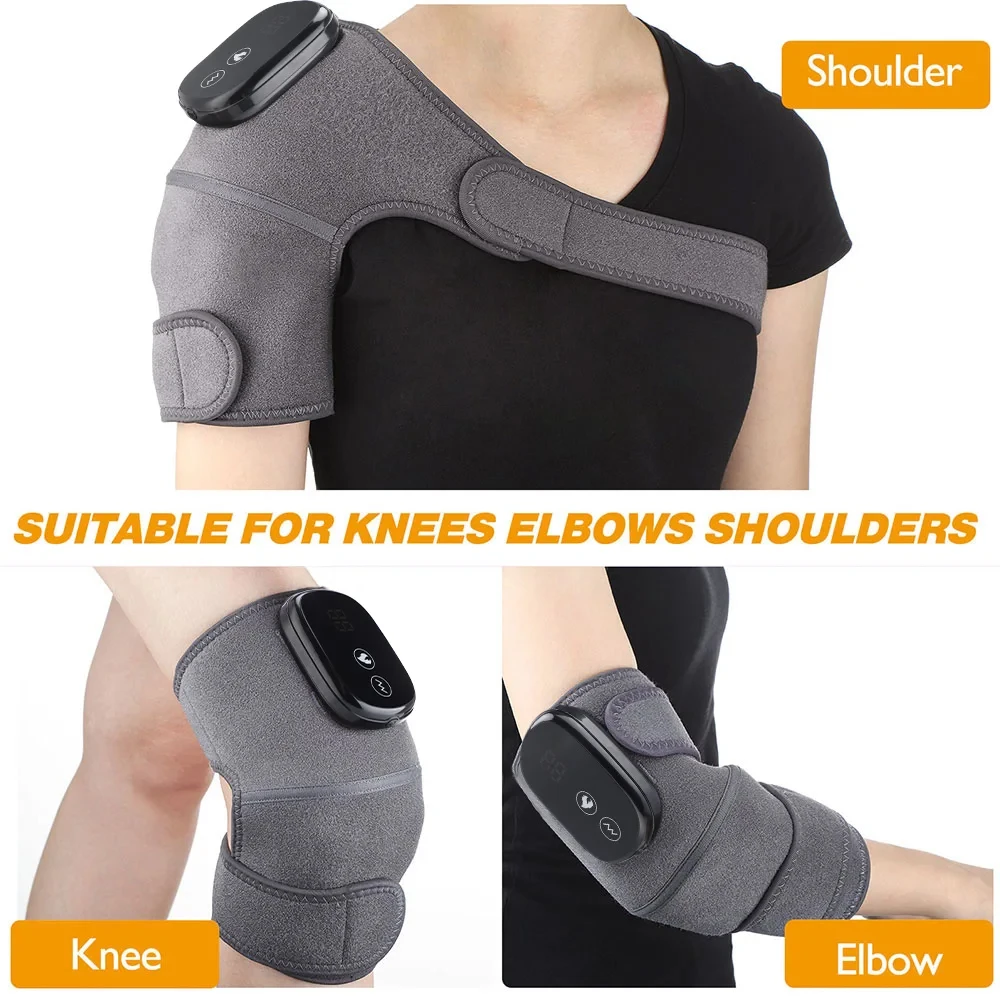 Electric Heating Knee Pad Vibration Massage Leg Joint Elbow Support Shoulder Warming Knee Temperature Massager