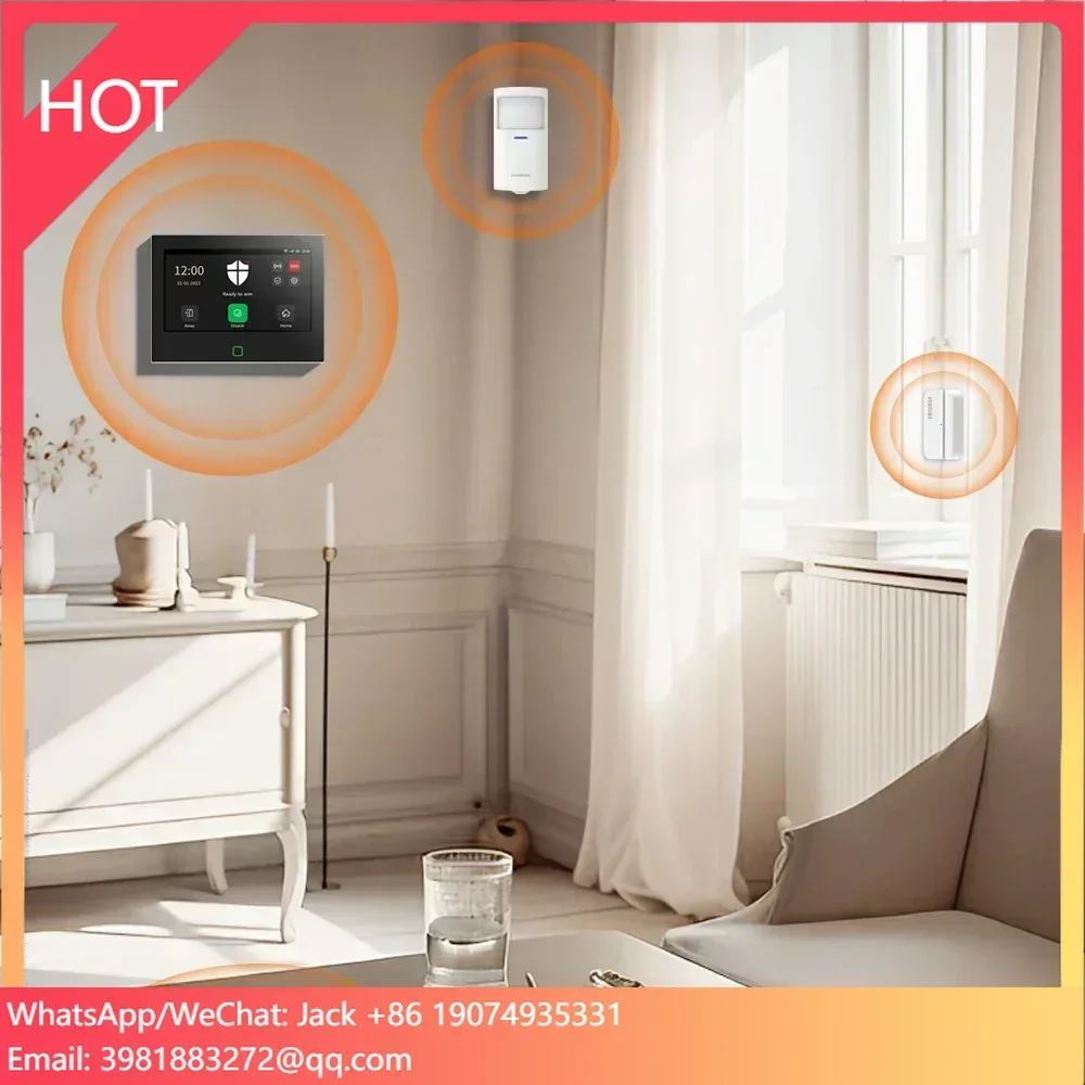 SZMYQ 7 Inch HD Alarm System Smart Life  App Remote Control Wireless GSM WiFi 4G Tuya Smart Home Security Alarm Panel Kits