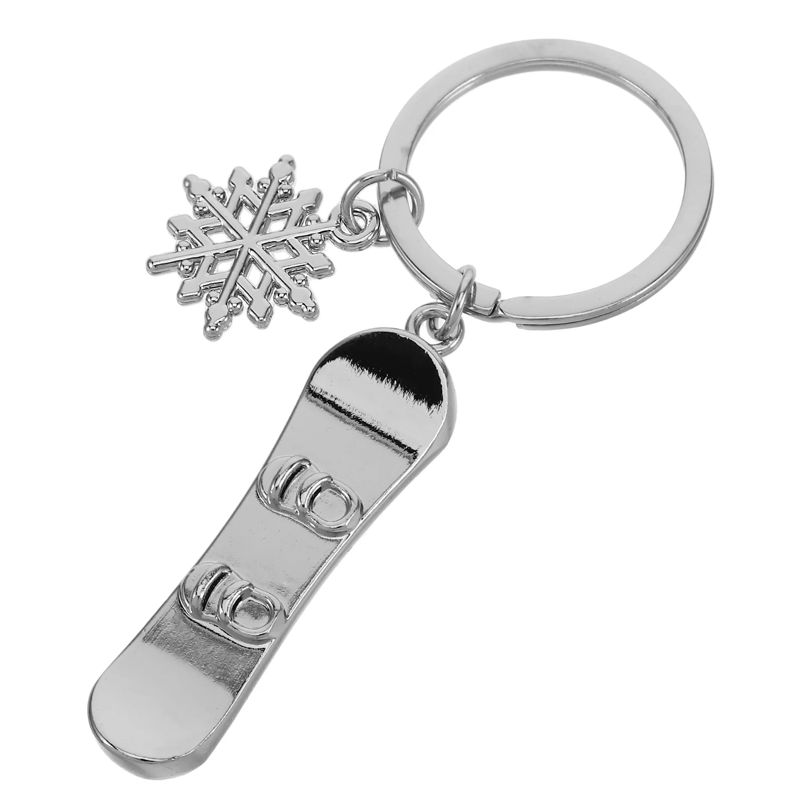 Snowboard Key Chain Bag Pendant Keychain Snowman Backpack Snowboards Metal Snowflake Zinc Alloy
