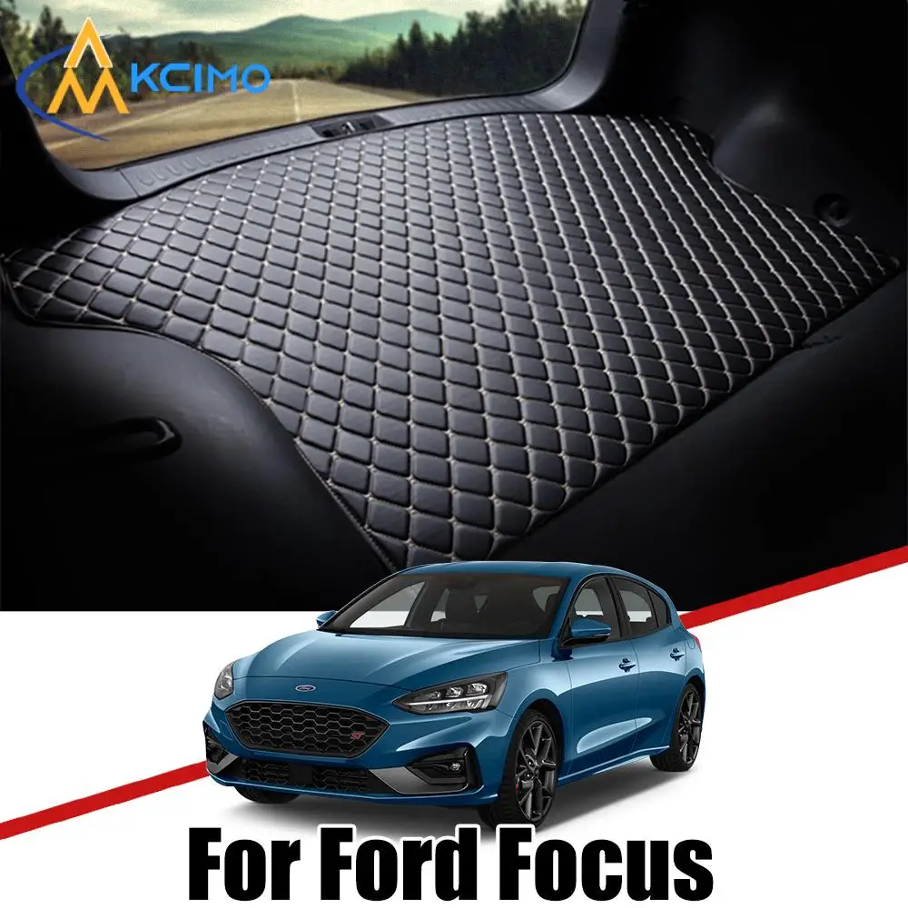 

Kcimo Leather Car Trunk Mat Cargo Liner Boot Pad for Ford Focus Mk2 Mk3 Mk4 2004 2005 2006 2007 2008 2009 2010 2011 2012 2013