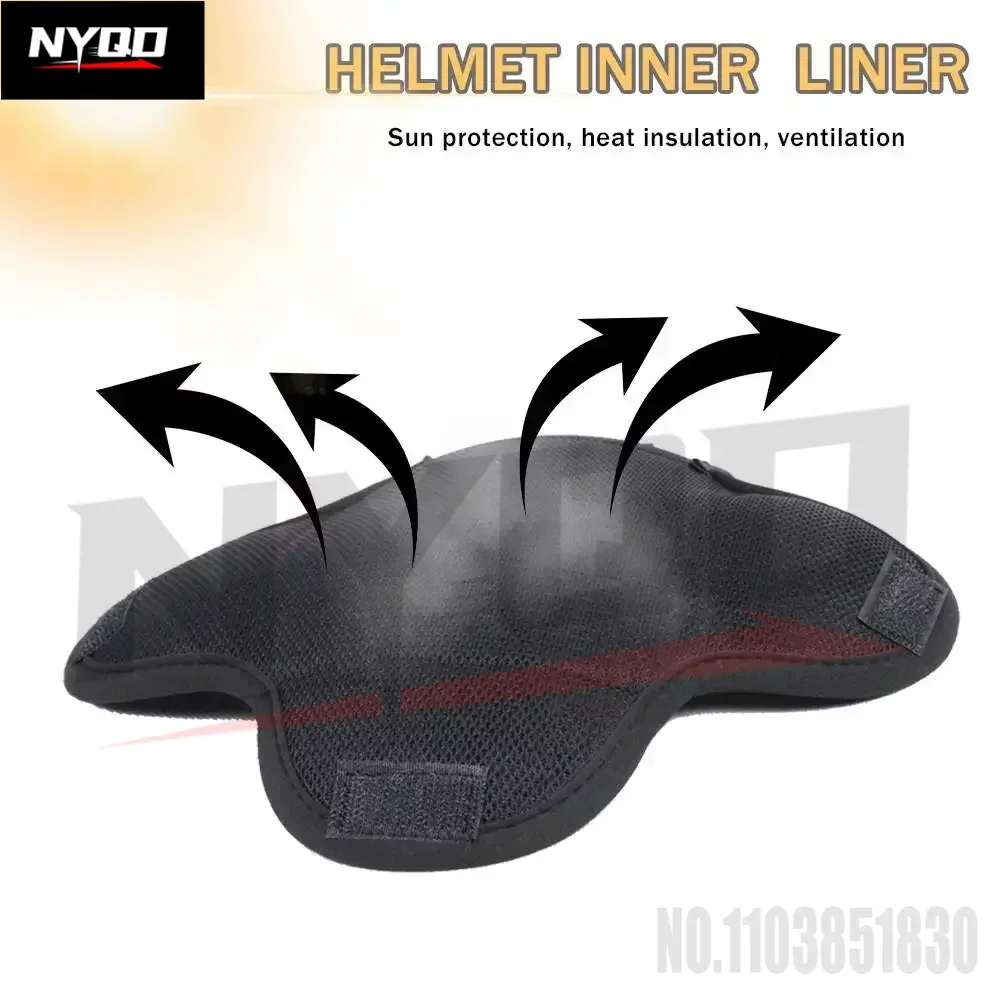 Motorcycle Helmet Insert Liner Cap Cushion Pad Quick-drying Breathable Sweat Wicking Helmet Insulation Lining Moto Capacet